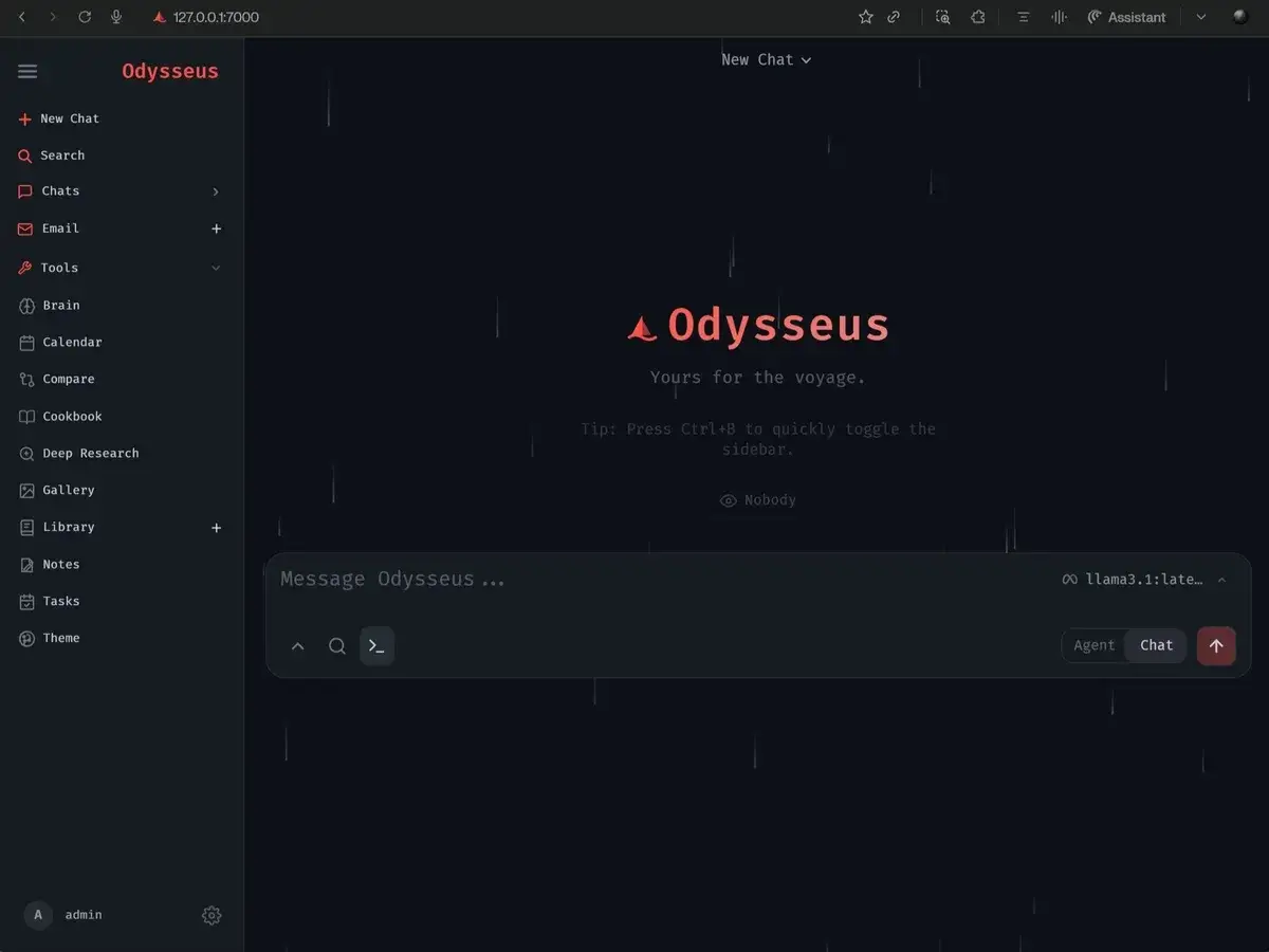 Local AI Workspace operational interface dashboard