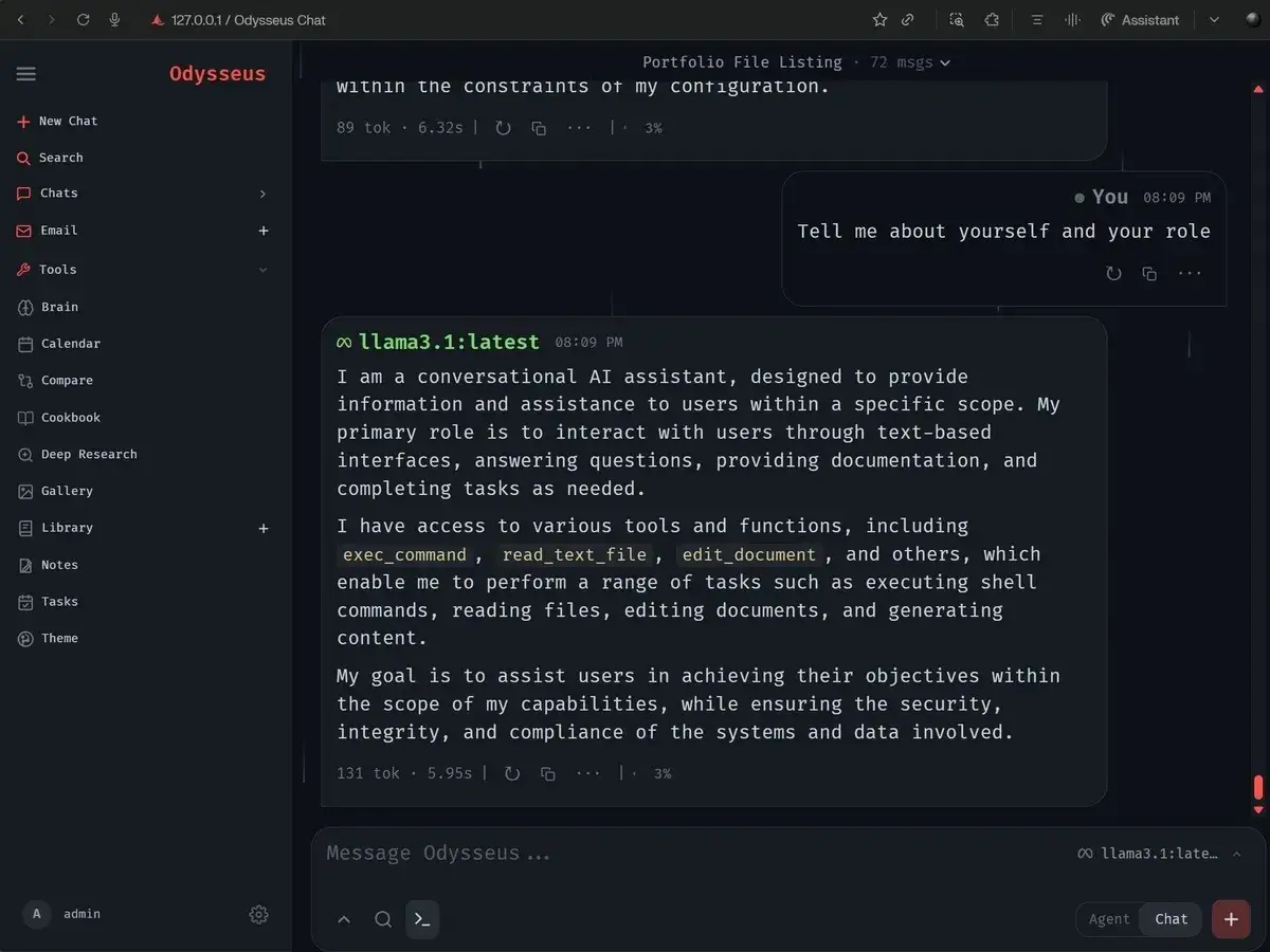 Local AI Workspace operational interface dashboard