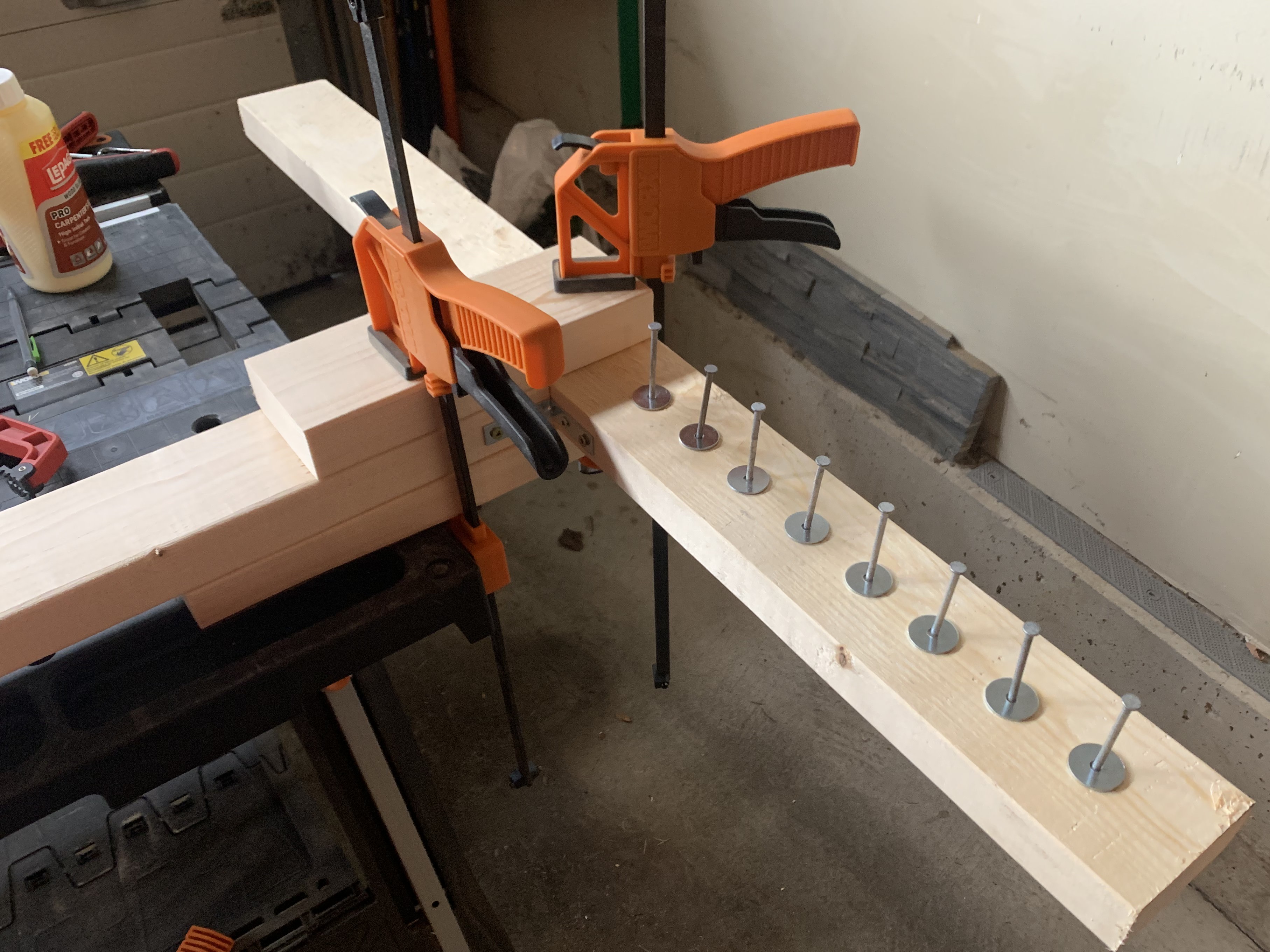Projectile ballista launcher wooden structure prototype